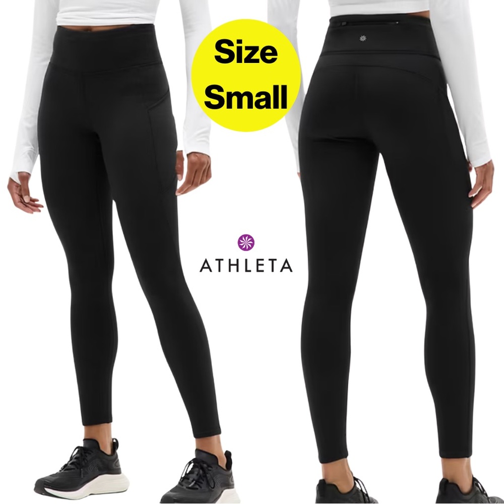 Athleta Black High-Rise Track Pants / Joggers